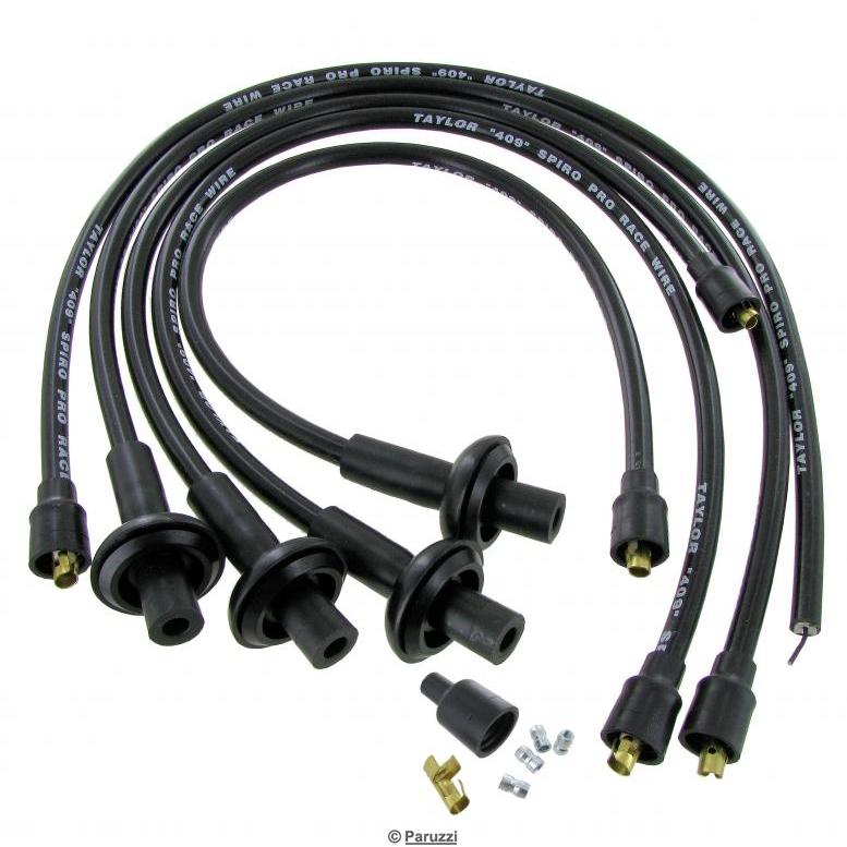 Spiro Pro 409 Race Zündkabel Satz Schwarz 10,4mm Spiralkern